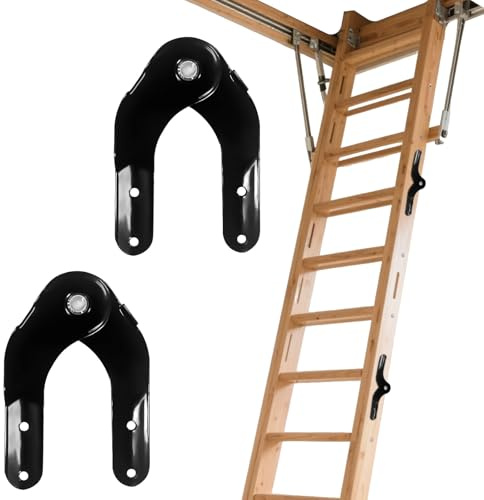 2 Stück Dachbodenleiter Scharniere, Dachbodentreppe Ersatzteile Aluleiter