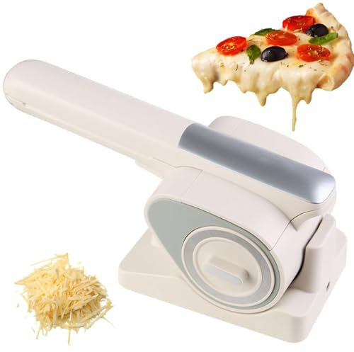 Râpe à fromage électrique rechargeable, broyeur de noix et de chocolat sans fil pour la cuisine à la maison, trancheuse rotative et rasoir à glace avec 2 tambours, facile à nettoyer