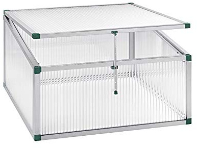 Beckmann FT3G1P Frühbeet Typ Allgäu Modell 3 Größe 1– Extrem Stabil: Hagelfeste 16mm Platten – Made in Germany – UV-Schutz—Premium Aluminium Mini-Gewächshaus – 101x107 cm