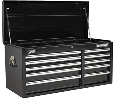 Sealey Ap41110B Topchest 10 Drawer With Ball Bearing Runners Heavy-Duty - Black
