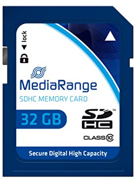 MediaRange SDHC Speicherkarte 32GB - Geschwindigkeit Klasse 10, Lesegeschwindigkeit bis 45 MB/s, externer Datenspeicher für Mobile Endgeräte wie Digitalkameras oder Smartphones
