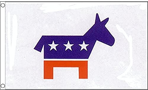 AZ FLAG - Flagge Usa Demokratische Partei Alt - 150x90 cm - Vereinigten Staaten Von Amerika Fahne 100% Polyester mit Messing-Ösen - 110g