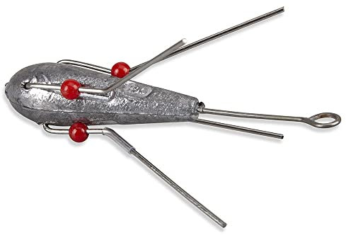 AQUANTIC Klappkrallenblei,125g, Inhalt pro Packung 2 Stück, Brandungsblei