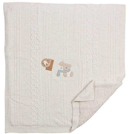 Cassiope Baby und Kinder Decke im Lammwoll Look, 85 x 95 cm, flauschig weich, pflegeleicht und mit 30 Grad Celsius waschbar, in natur
