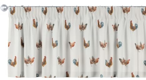 Dekoria Cortina corta con cinta fruncidora (390 x 40 cm), color marrón y crema