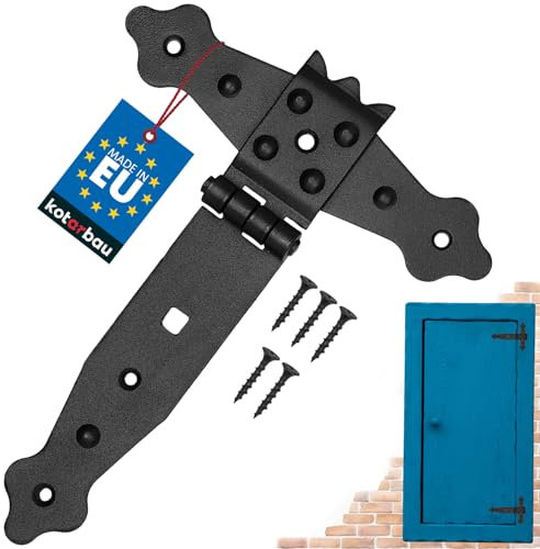 KOTARBAU Charnière noire en croix 150 mm pour portail extérieur