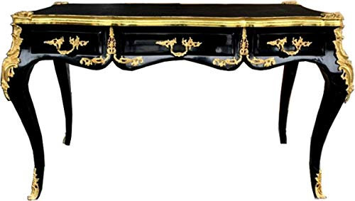 Casa Padrino Luxus Barock Schreibtisch Schwarz/Gold - Sekretär Luxus Möbel