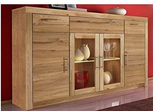 Highboard Anrichte Kommode Sideboard wildeiche teilmassiv, geölt 3442-13