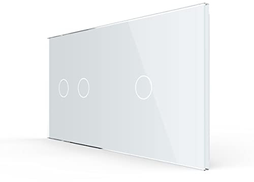 LIVOLO VL-C7-C1/C2-11-A - Panel de cristal para interruptor táctil y interruptor de serie, moderno interruptor de luz de cristal