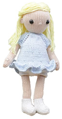 Hardicraft Strickpaket Strickset zum selber Machen mit Anleitung und Material für Mädchen April, ca. 30 cm