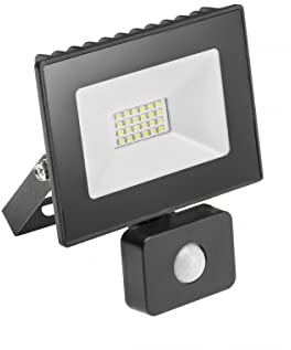 G-TECH Projecteur extérieur LED avec capteur de mouvement, 50 W, 3 500 lm, AC220-240 V, 50/60 Hz, PF> 0,9, IP65, 120°, 4000 K, noir