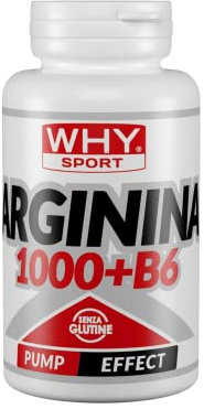 WHY SPORT ARGININA 1000 + B6 - Integratore Alimentare a Base di Arginina - 100 Capsule