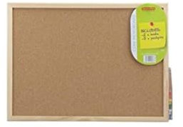 APOLLO The HOUSEWARES Brand Cork Memo Board Small, Bulletin Notice, Lightweight Pine Frame, Size: 40x30x1.8cm, Natural