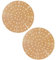 SPARES2GO Air Fryer Drawer Liners Compatible with Ninja AF100UK AF160UK AF300UK AF400UK Non-Stick Round Perforated Mats (Brown, Pack of 2)