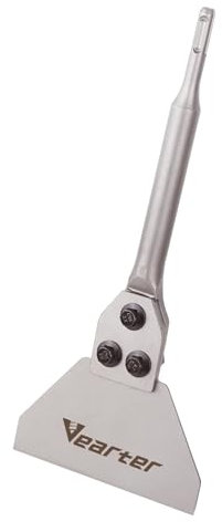Vearter SDS Plus Spachtelmeißel Meißel, 300x125mm Bodenschaber 40CrMo Schaft, Fliesenmeißel für Abziehen von Fliesen, Fußbodenkleber, Linoleum, Fliesenkleber, Farbe
