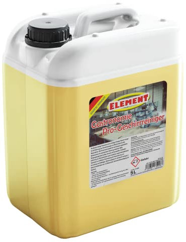 Element Geschirrreiniger für gewerbliche Spülmaschinen flüssig 5L | Maschinenspülmittel Profi 6 kg| Geschirrreiniger ohne Chlor für gewerbliche Spülmaschinen | Geschirrspülmittel Gastro |