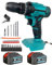 Cordless Drill Driver 21V, Cordless Hammer Drill with Batteries 3000mAh, 25+3 Torque, 42N.m Max Electric Drill, 26PCS Drill Bits, 2 Speed, LED Light for Home and Garden DIY Project