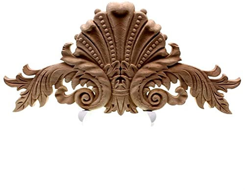 KRIECK Holz Geschnitzte Ecke,Holz Applique Dekorative Holz Applikationen Möbeldekor Schranktür Unregelmäßige Holzleisten Blume Carving Figurine Craft (Color : A)