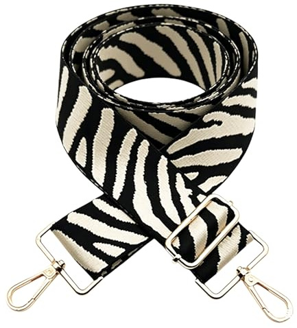 Bag Straps for Handbags Widening and Thickening Replacement Shoulder Strap with Zebra Stripes Pattern Bag Accessories Ethnic Style JD002507