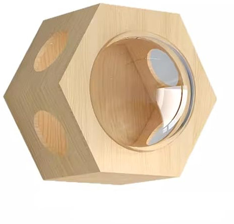DYUNCZ Katzen Kletterwand, Katzen Wandelemente, Wand-Katzenregal, Wand-Katzen-Klettergerüst aus Holz for Schlafen, Spielen, Klettern und Faulenzen – Hält Problemlos 35 Pfund. (Color : Hexagonal Space