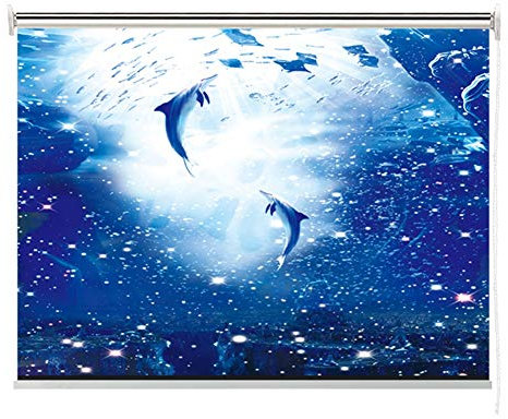 100 % Verdunkelungsrollo, wasserdicht, für Schlafzimmer/Badezimmer, Privatsphäre, 60 x 140 cm breit