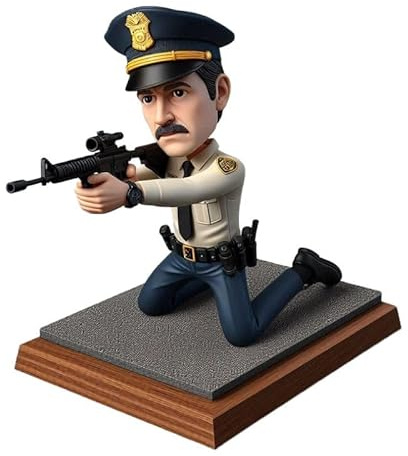 mydedor Individueller Wackelkopf, personalisierte Männer in Polizeiuniformen, Geschenke für Männer, einzigartige Geschenke für individuelle Soldaten