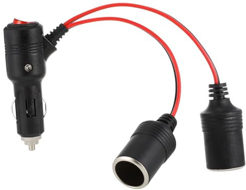 SOLUSTRE Cigarette Lighter Splitter Adapter Switch to Dual Socket Car Charger Cord for Gps Phone Car Accessories