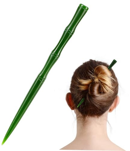 Garneck Jade Haarstäbchen Aus Holz – Asiatische Haarnadeln Im Vintage-Stil Für Elegante Brötchenfrisuren – 8-teiliges Set Haarschmuck Für Frauen Und Mädchen