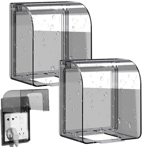 NCTNCX Steckdosen Abdeckung 2 StüCk Steckdose Wasserdicht Transparente Lichtschalter Abdeckung Steckdosenabdeckung FüR 86 Typ Steckdose Deckel FüR Wohnzimmer Balkon KüChe Badezimmer