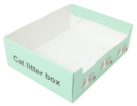 Kisangel Lettiera Pieghevole USA e Getta per Gatti Design Resistente e Facile Smaltimento per Viaggi e Uso Domestico Lettiera Semi-Chiusa per Gattini e Piccoli Animali