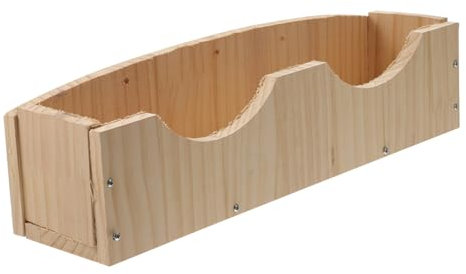 UPKOCH Holzrille Hasenfutterspender Mit Fixierdesign Für Kaninchenfutter Futterspender Für Haustierkaninchen Futterbehälter Aus Robustem Holz Leicht Zu Installieren Und Sauber Zu Halten