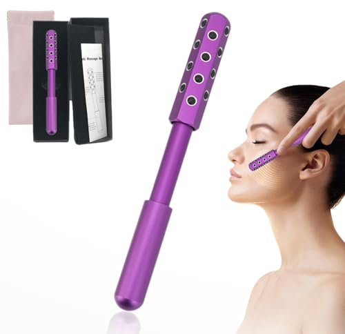 Beauty Roller, Facelift Pro Beauty Roller, 24 Tourmaline Stone, 360° Rotating Facial Roller, Uplift Facial Massaging Beauty Tool for Face, Eye, Chin, Neck, Body (1 PCS)