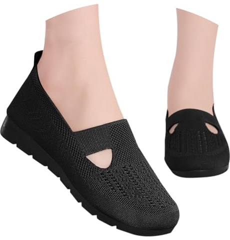 2025 Zapatos Planos Mujer Comodos Vestir Verano Entretiempo Bailarinas Comodas Elegentes Zapatillas Deportivas sin Cordones Suave Transpirables Antideslizante Slip On Calzado Barefoot Casual Caminar
