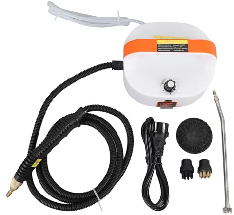 Pulitore a vapore portatile 105°C, 6 livelli di vapore, 50-400ml / min, con tubo flessibile e pistola spray - Pulizia profonda senza prodotti chimici, sicurezza avanzata, ideal