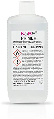 NAILS FACTORY Primer für Gelnägel 500ml - Haftvermittler UV Gel & UV Nagellack - Grundierung für Nageldesign - Ultrabond Nagelprimer - Nagel Zubehör