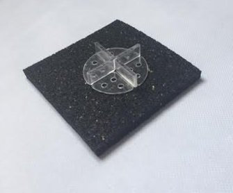 50 Stk. Stelzlager - Plattenlager - Terrassenpads 8mm aus Gummigranulat mit 3mm Fuge