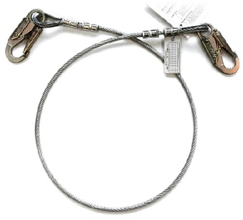 Guardian Fall Protection 10472 6-Foot Vinyl Coated Galvanized Cable Choker Anchor with Snaphook Ends