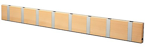 LoCa Garderobe Knax 8 Buche (Haken klappbar Alu) Garderoben-Leiste Kleiderhaken Flur modern Garderobenpaneel