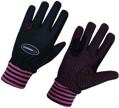S-Products LADIES WINTER HORSE RIDING WIND RESISTANCE THERMAL EQUESTRIAN GIRL PINK GLOVES (L)