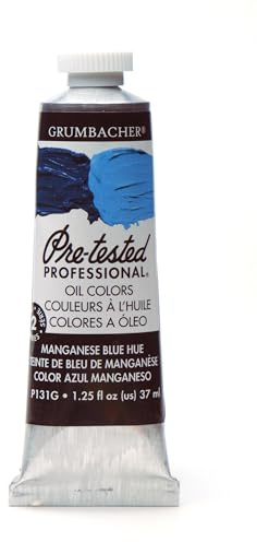 Grumbacher Pre-Tested Oil Paint, 37ml/1.25 oz., Manganese Blue (P131G)