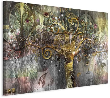 murando - Leinwandbild Abstrakt, 120x80 cm, 1-teilig, Schlafzimmer, modern | Hochwertige Leinwand, sofort aufhängbar, ideal fürs Wohn- oder Schlafzimmer, wasserfest und lichtecht, langlebig, stilvoll