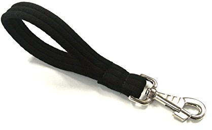 10 Short Close Control Dog Training Lead Leash 25mm Soft Air Webbing Traffic Walking Lead (10, Black)