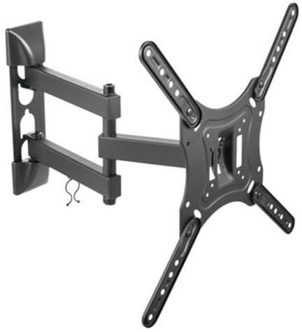 TooQ LP6055TN-B Support Mural d'écran Plat métallique Rotatif et Inclinable pour Moniteur/TV/LED de 23 à 55 Noir