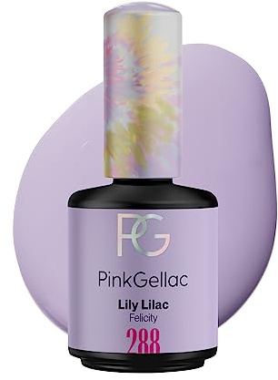 Pink Gellac UV-gel nagellack – 288 lilja lila 15 ml – långvarig UV-nagellack, lila – gel UV för 14 dagars naglar i salongskvalitet – Tillverkad i Holland