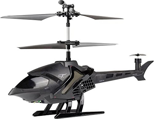 FLYBOTIC - Hélicoptère Télécommandé Sky Cheetah 24 cm - Utilisation intérieure - Jouet Volant 3 canaux Infrarouge - Hélicoptère Noir - Dès 10 Ans
