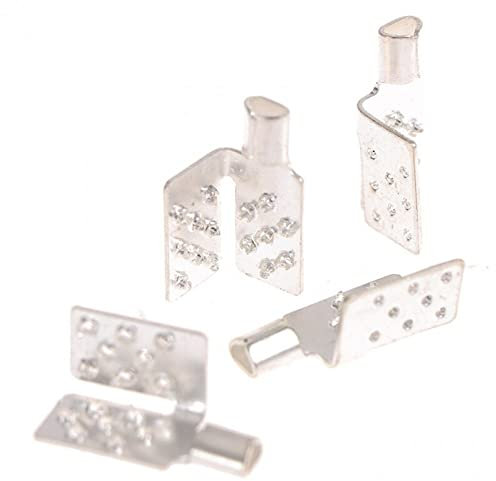 Danlai 10pcs Underfloor Heating Film Connectors Warm Flooring Copper Clips Silver Clamps Electric Floor Heating Film Clips Accessories Connection Clamps