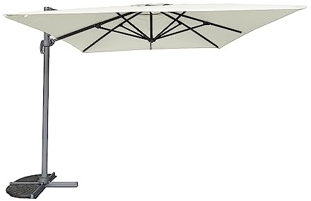 Gecko Jardin Parasol déporté écru 4x3 m Mercuria