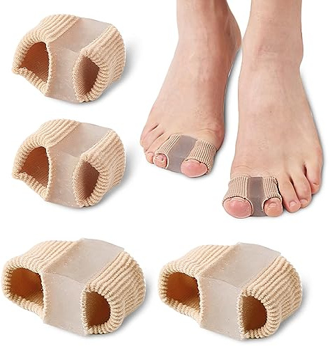 JHTSOLE Separador de Dedos para Juanetes Corrector Dedos en Martillo Dedo Gordo Camilla y Alisador Fibra Suave Cómoda 2 Pares S