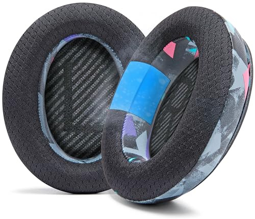 WC Freeze QC35 – Kühlgel-Ohrpolster für Bose QuietComfort 35 & 35ii | Von Wicked Cushions | Atmungsaktives Sportgewebe, extra dick & bleibt länger kühl | 90's Black