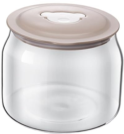 LOVIVER Jarra de té de Leche de Soja, Fabricante de Queso, Filtro de Yogurt Griego de Vidrio para el hogar, Separador de suero para pudín, Leche, mermeladas, Botella con Tapa